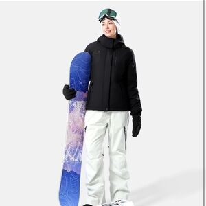 Camel Crown Womens Waterproof Ski Jacket 3 in 1 Winter Coat Size Small Black XXL